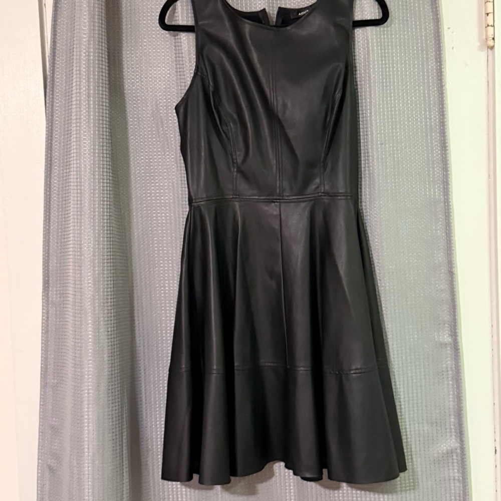 Aqua by Bloomingdale’s Black Mini Leather Dress